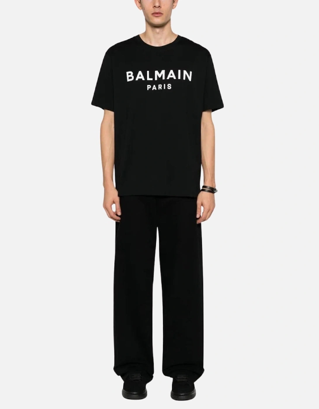 Paris Bold Brand Logo Black T-Shirt