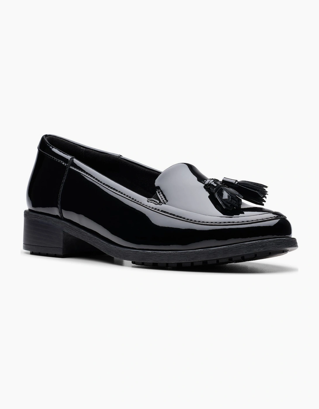 Clarks Women's Black Havisham Edge Tassel Loafers - Size: 4.5