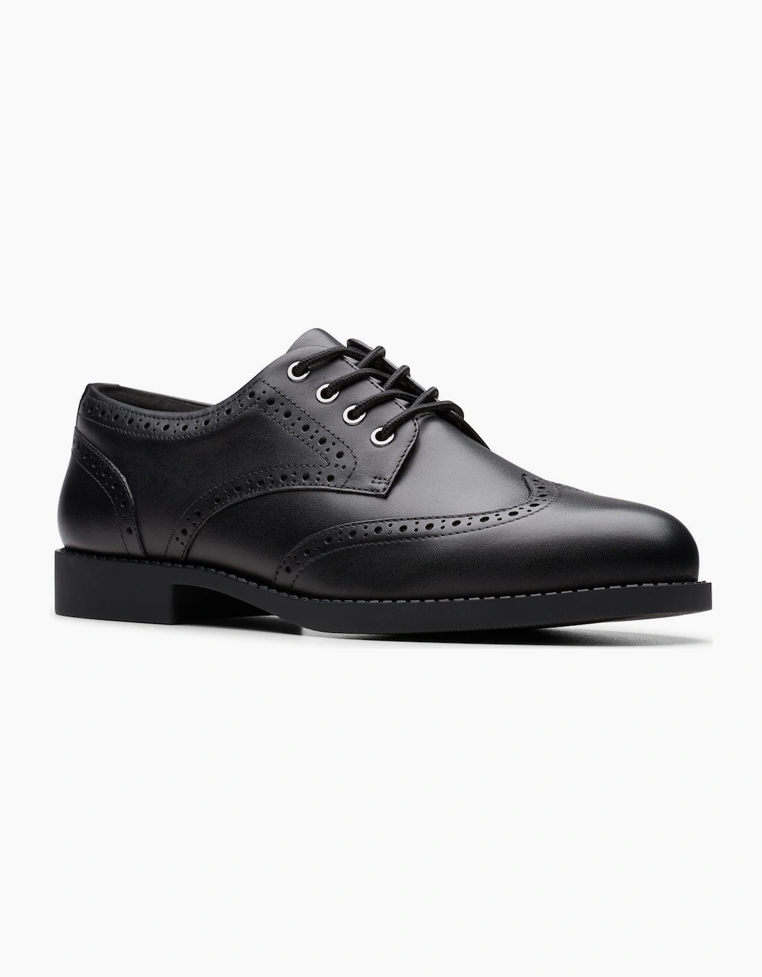 Clarks Girls Black 'S Tapa Pure Y Senior School Shoes  5.5 (Older)/F (Standard) Junior 5.5/F Kids