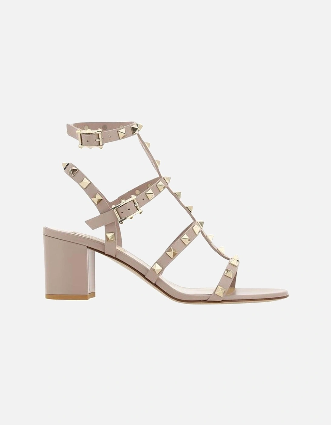 Leather Rockstud Studded Chunky Heel Sandals Women - Multicolor, 4 of 3
