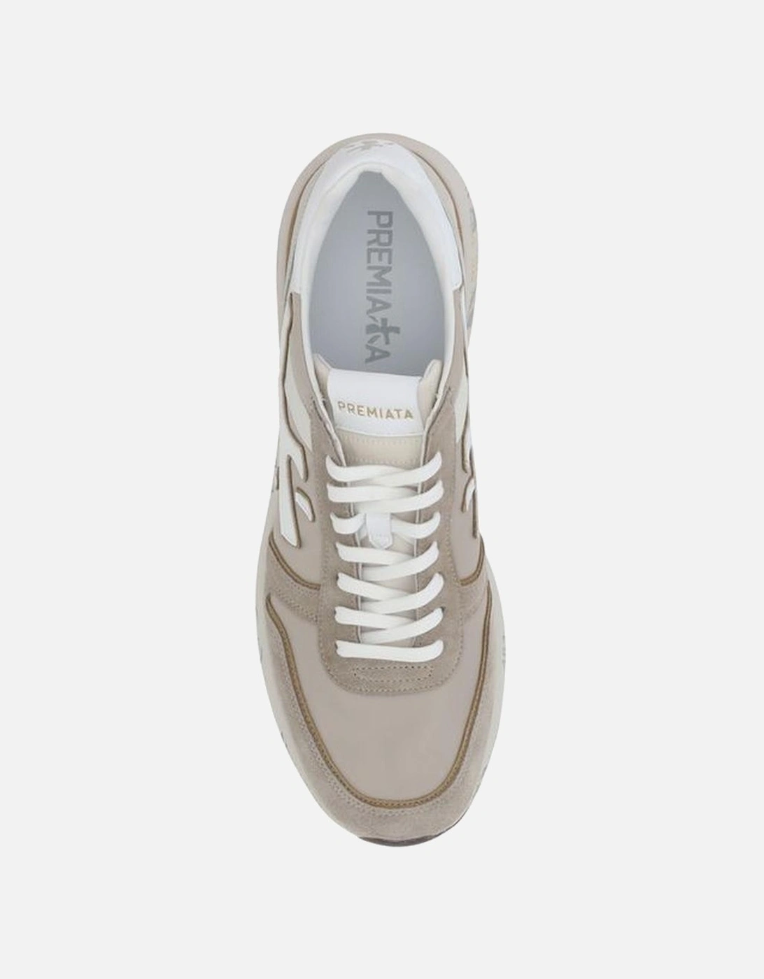 Mick 7213 Perforated Paneled Suede Sneakers Women - Cream