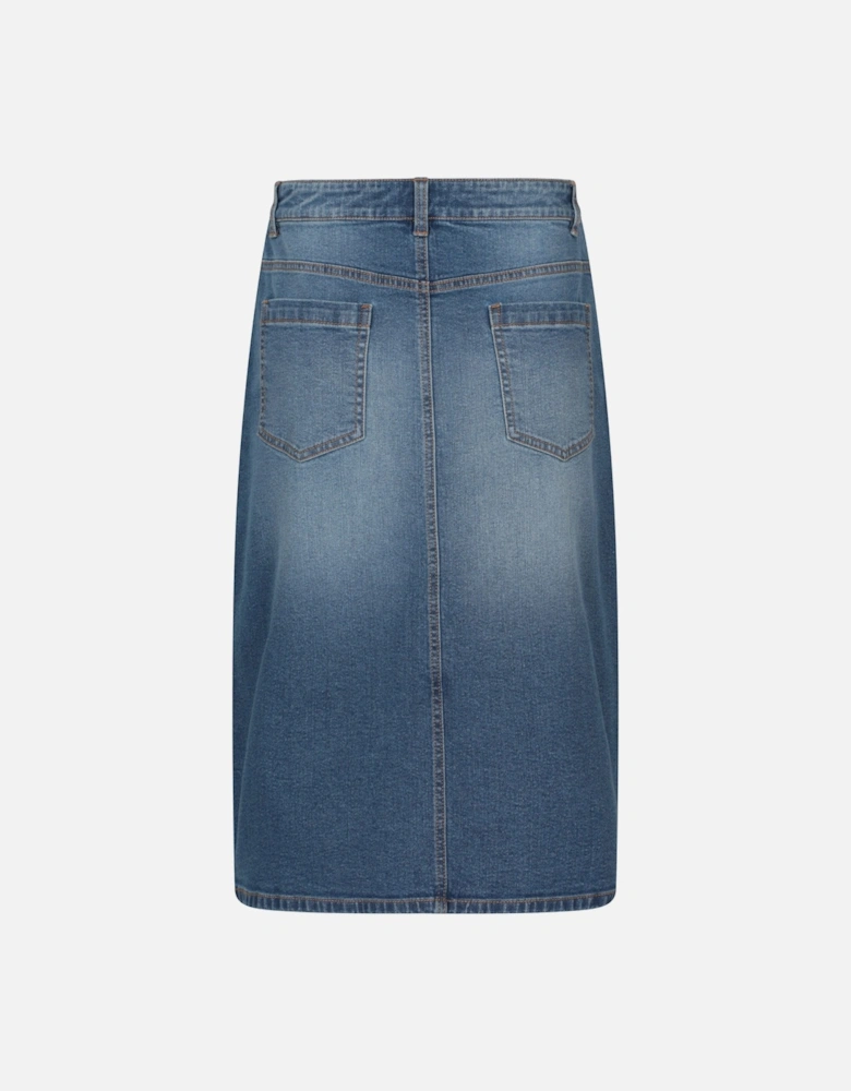 Womens/Ladies Ash Denim A-line Skirt