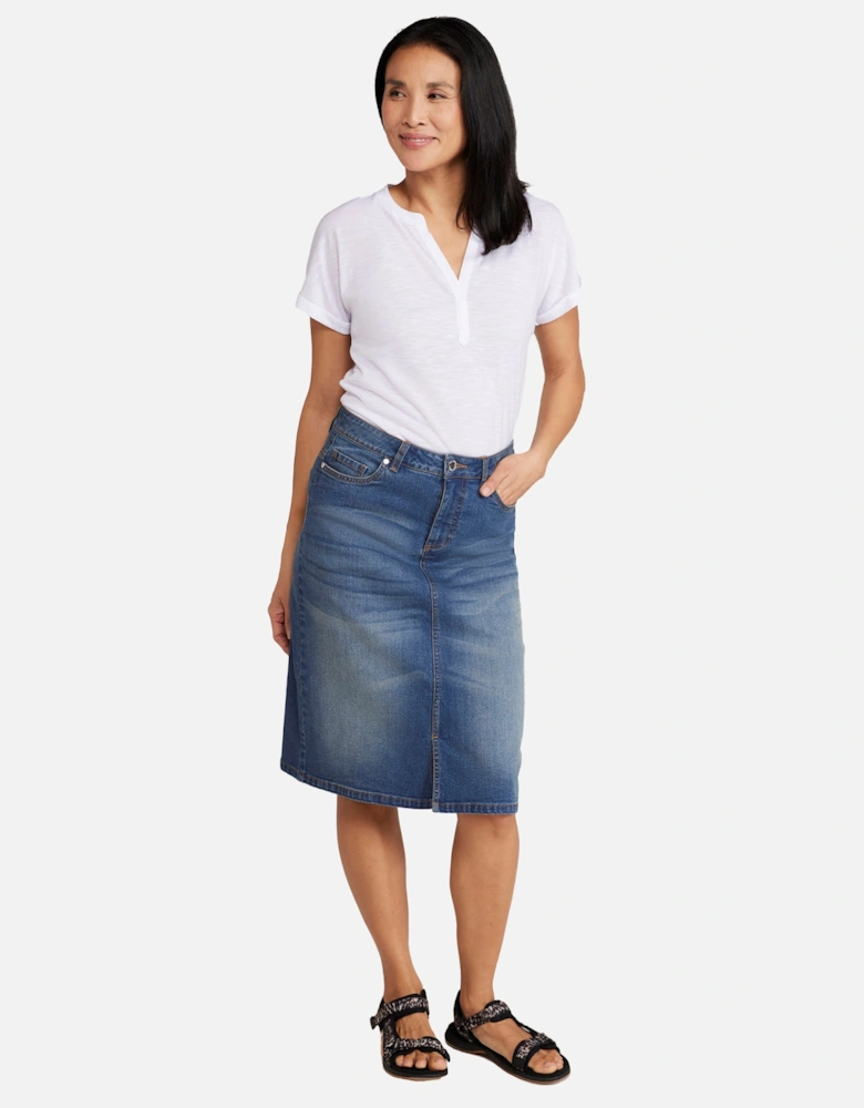 Womens/Ladies Ash Denim A-line Skirt