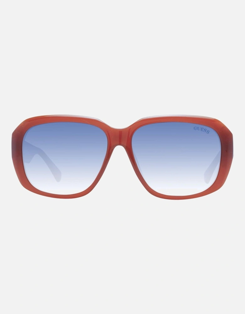 Square Gradient Blue Lens Sunglasses Women - Copper