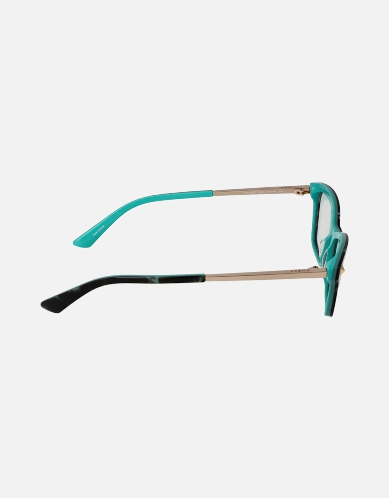 Rectangle Full-Rim Metal & Plastic Glasses Women - Black Frames