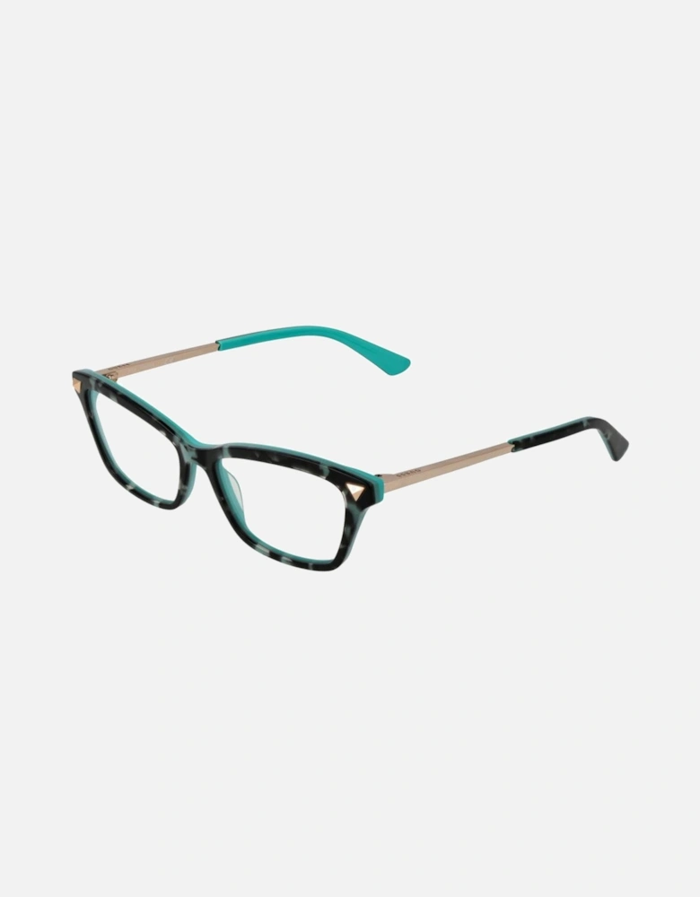Rectangle Full-Rim Metal & Plastic Glasses Women - Black Frames