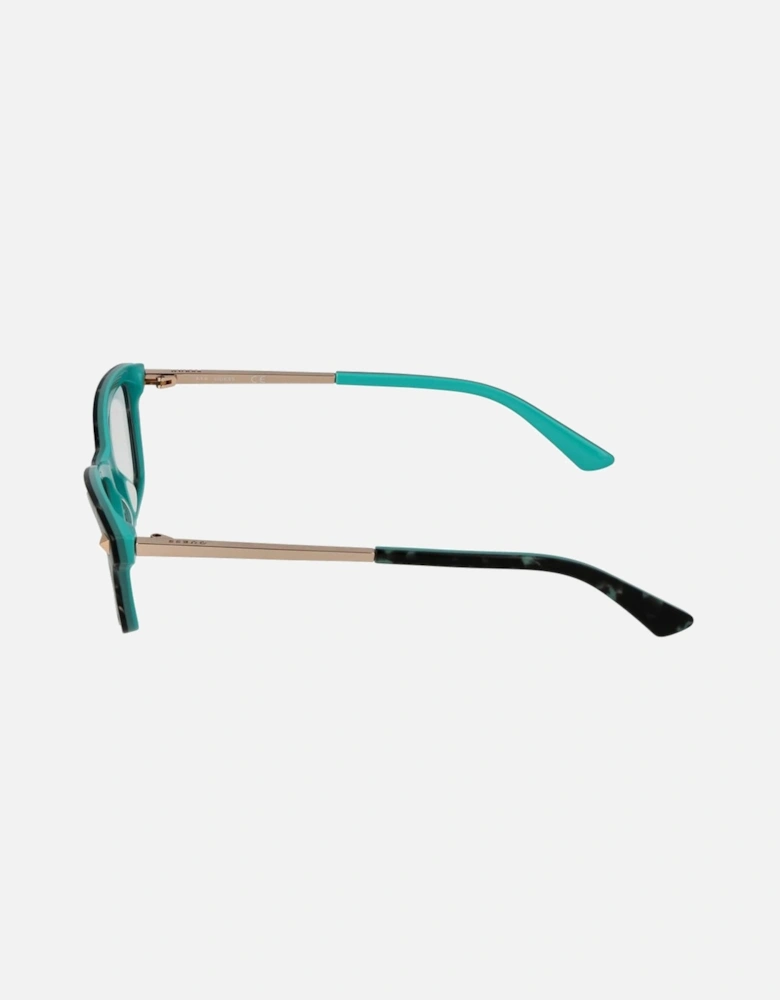 Rectangle Full-Rim Metal & Plastic Glasses Women - Black Frames