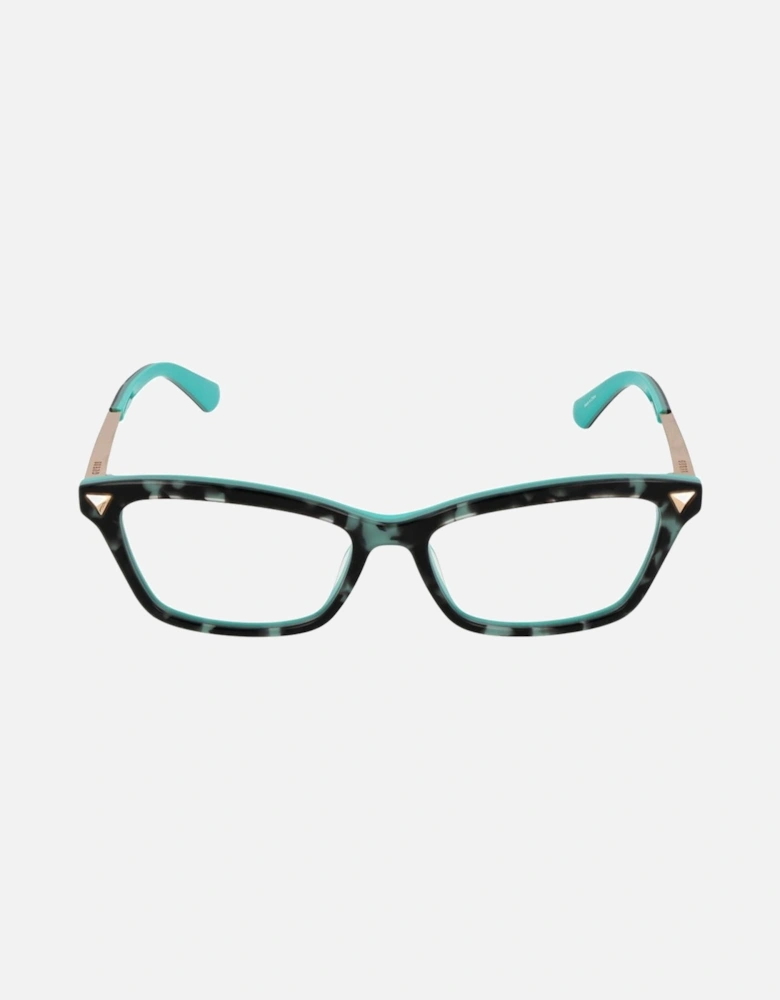 Rectangle Full-Rim Metal & Plastic Glasses Women - Black Frames
