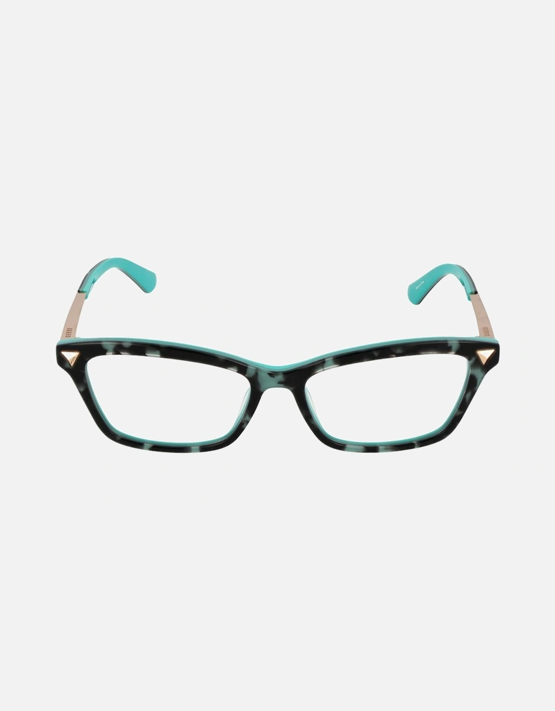 Rectangle Full-Rim Metal & Plastic Glasses Women - Black Frames