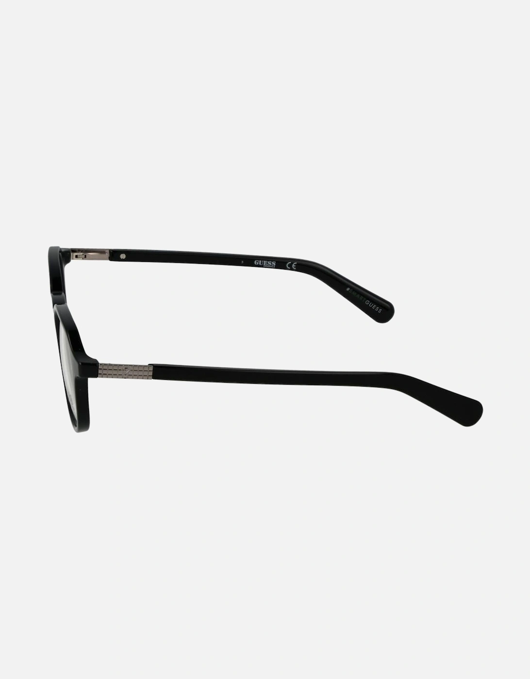 Round Full-Rim Plastic Frame Glasses Women - Black