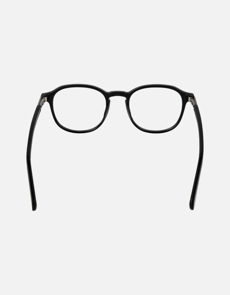 Round Full-Rim Plastic Frame Glasses Women - Black