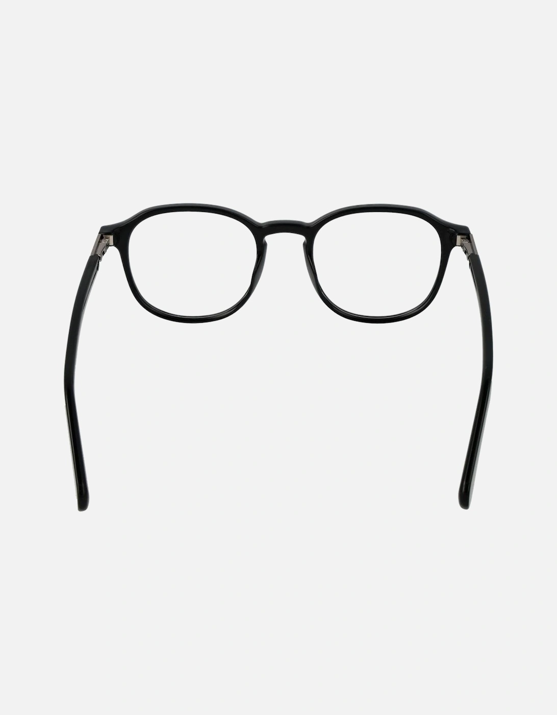 Round Full-Rim Plastic Frame Glasses Women - Black
