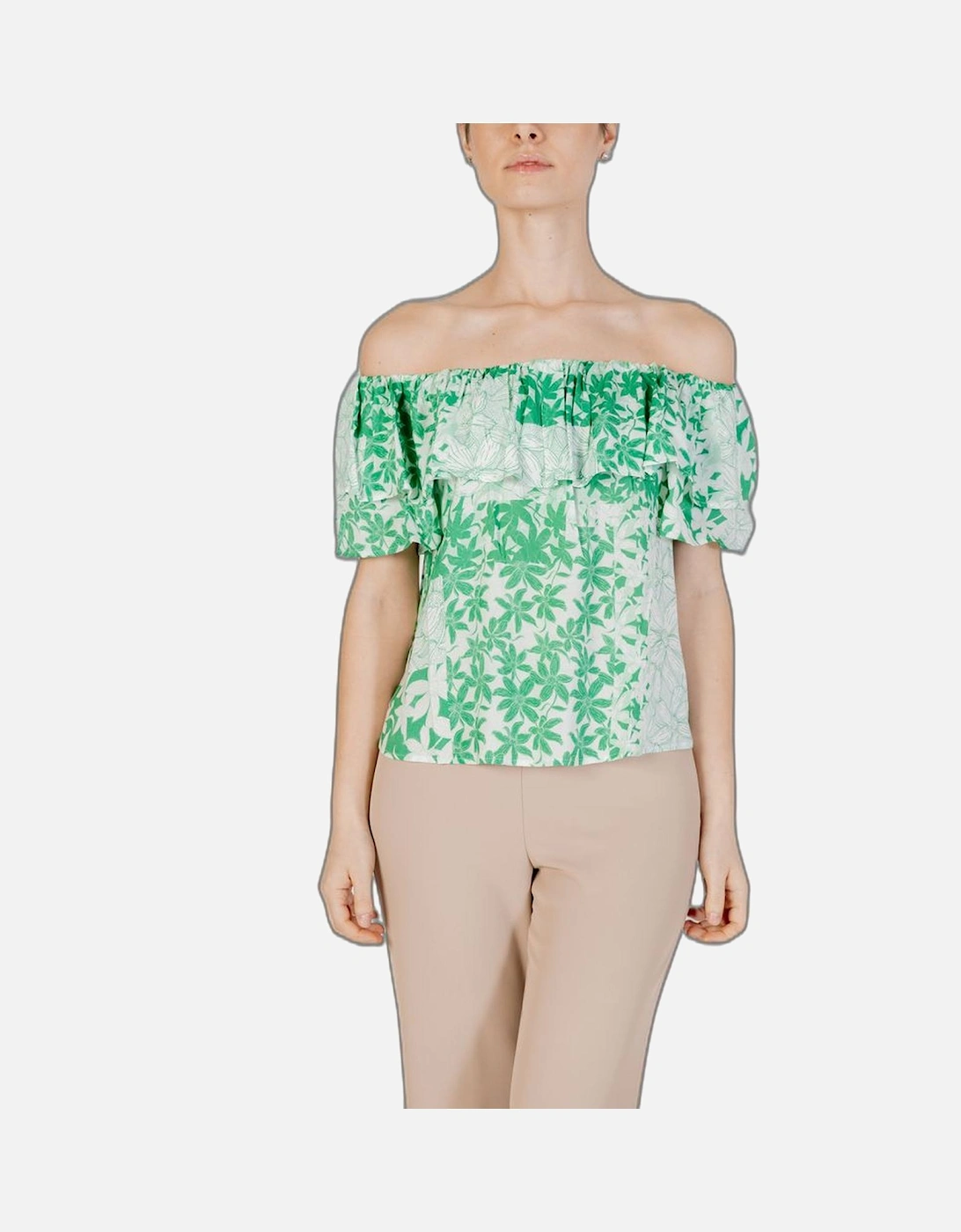 Short Sleeve Viscose Blouse Women - Green Shirts, 6 of 5