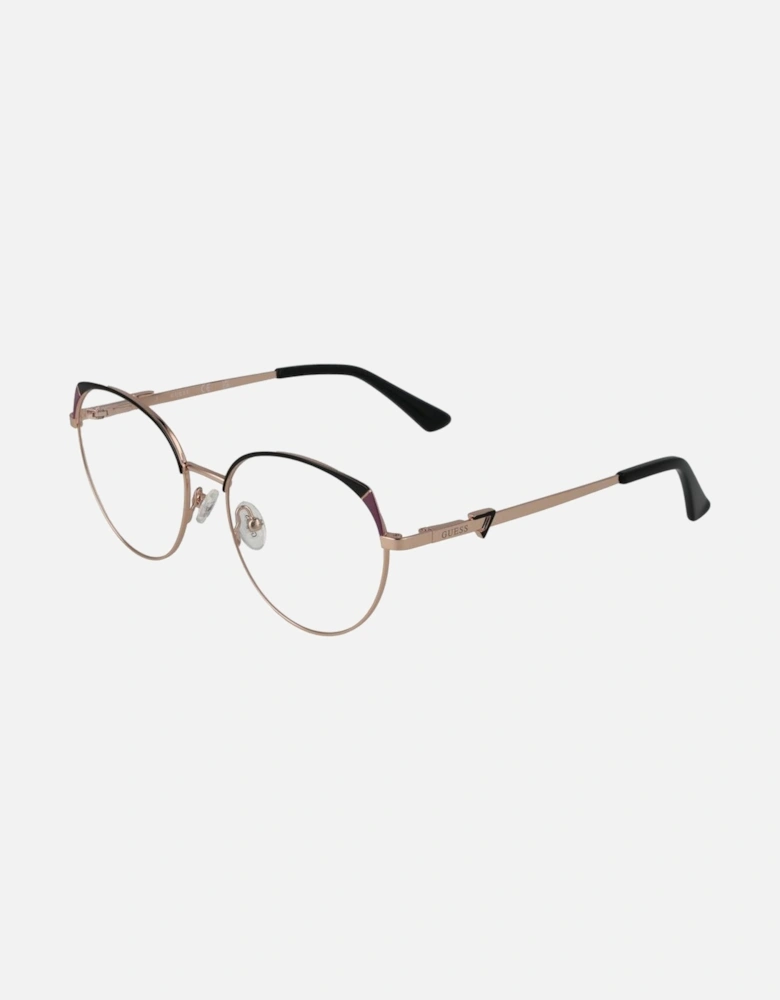 Full-Rim Cat Eye Metal Frame Glasses Women - Rose Gold