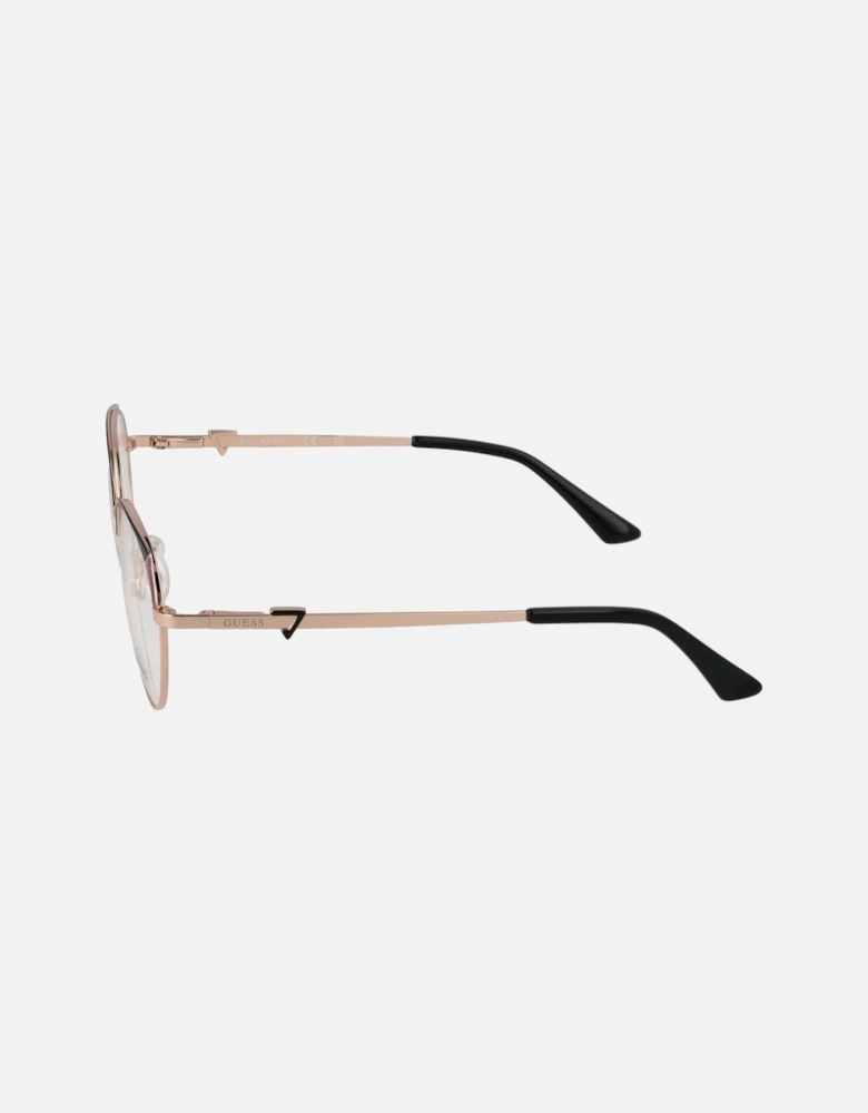 Full-Rim Cat Eye Metal Frame Glasses Women - Rose Gold