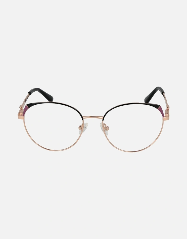 Full-Rim Cat Eye Metal Frame Glasses Women - Rose Gold