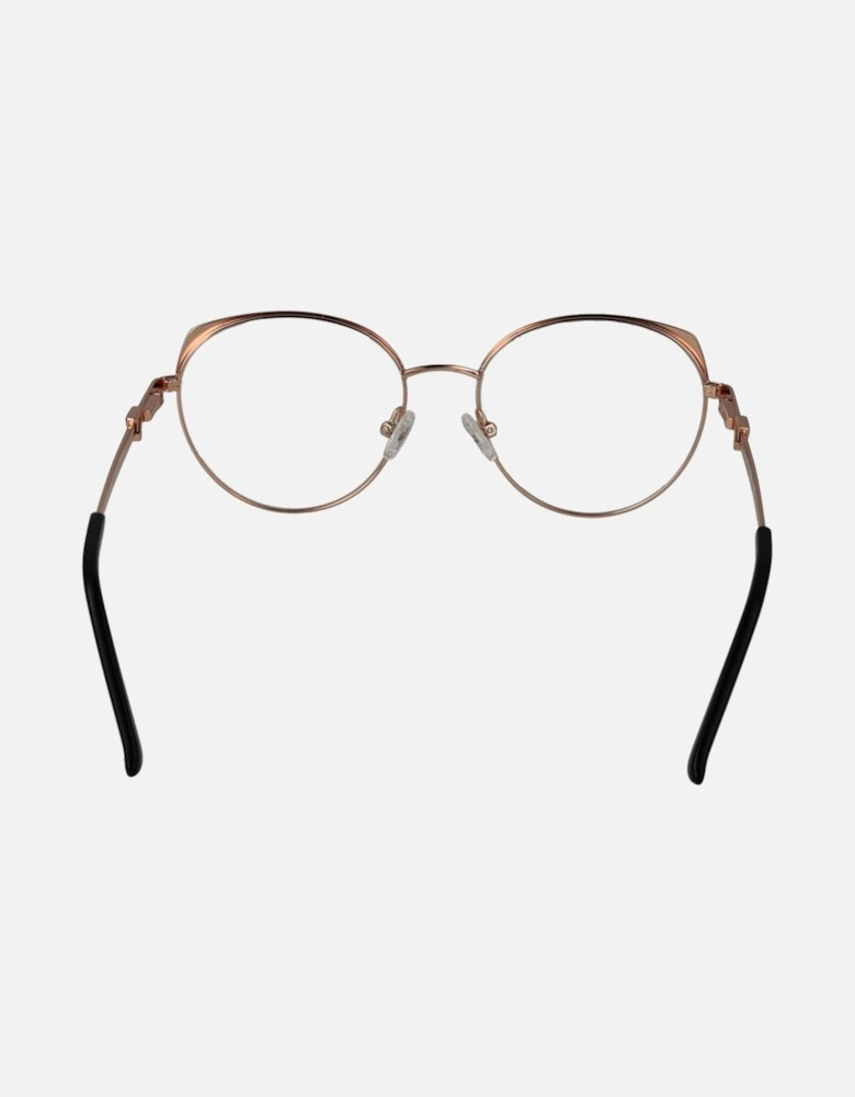 Full-Rim Cat Eye Metal Frame Glasses Women - Rose Gold