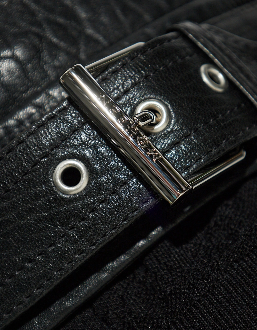 GRAIN LEATHER BIKER JACKET