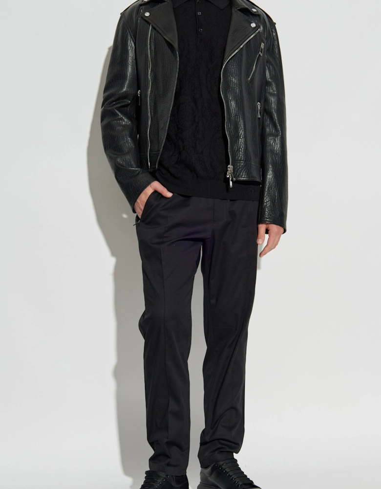 GRAIN LEATHER BIKER JACKET