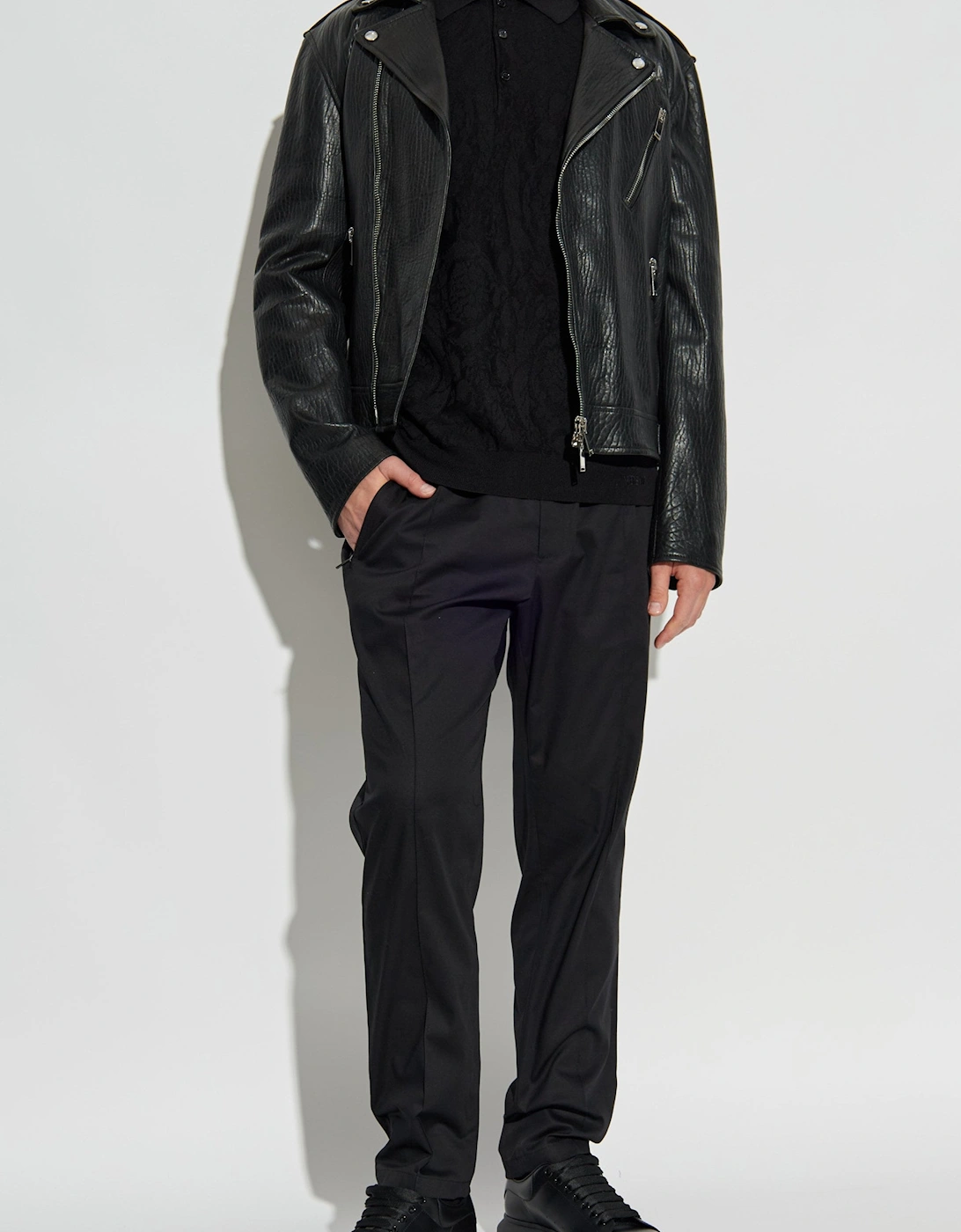 GRAIN LEATHER BIKER JACKET