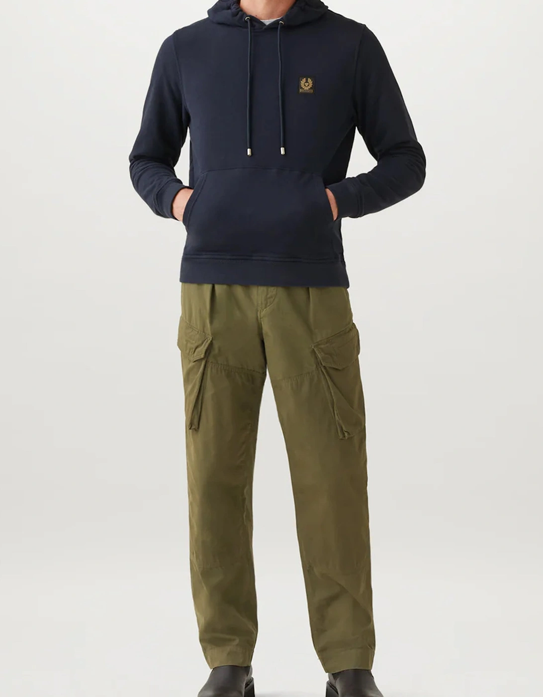 Patch Logo Hooded Top Navy