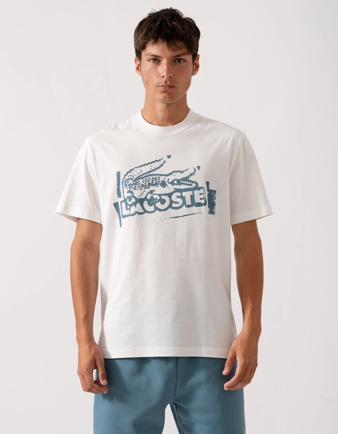 Croc Logo Mens T-Shirt - Flour/Limestone CPI, 2 of 1