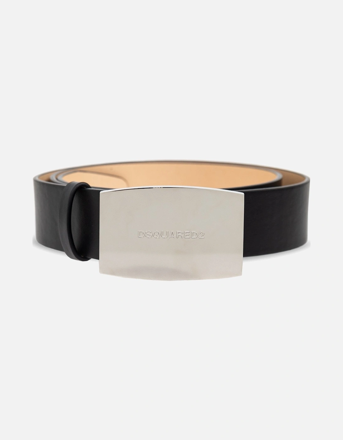 Text Branding Leather Belt Black, 4 of 3