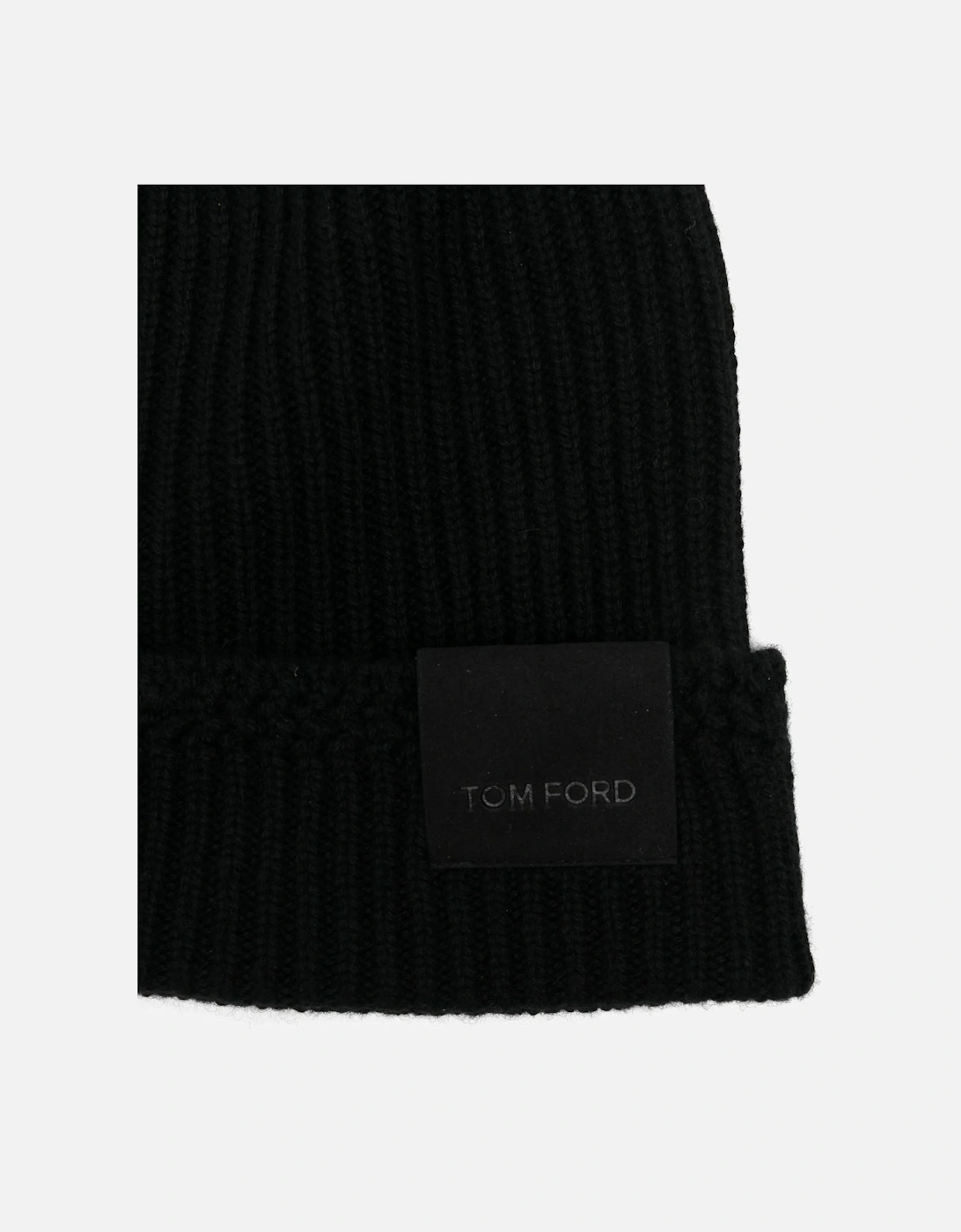 Cashmere Branded Hat Black