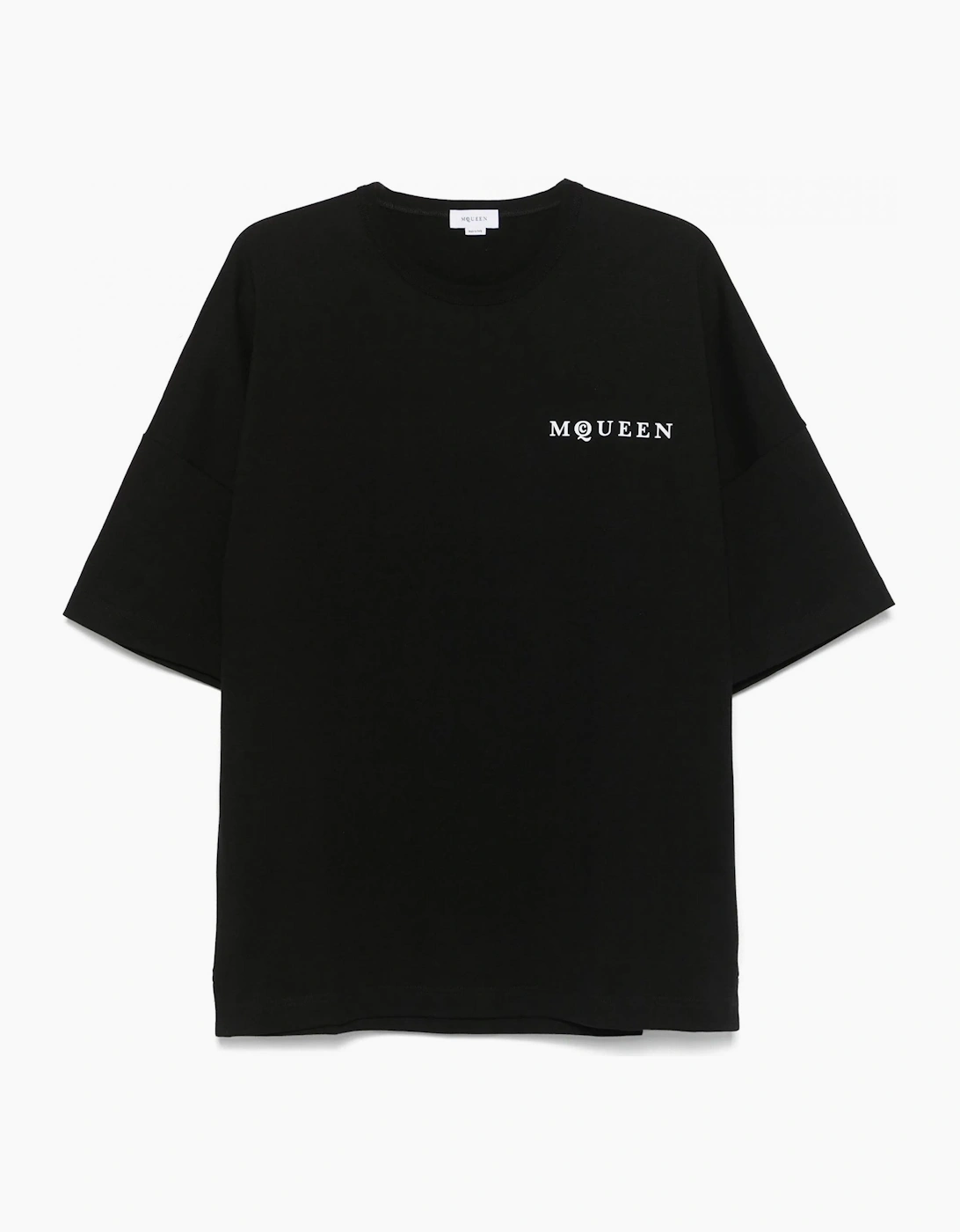 Alexander Mcqueen Men's Exploded Logo Over Fit T-shirt Black - Size: 36