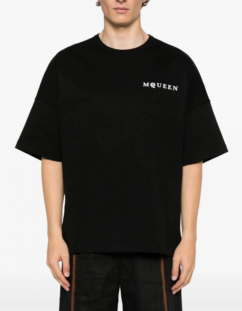 Exploded Logo Over Fit T-shirt Black