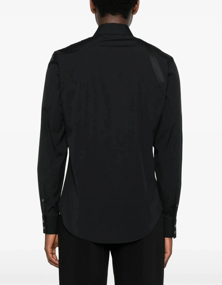 Poplin Stretch Harness Shirt Black