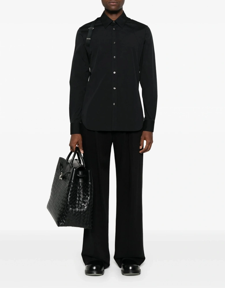 Poplin Stretch Harness Shirt Black