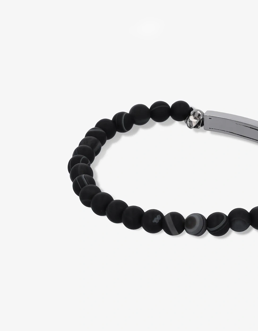 Skull and Beads Bracelet Black