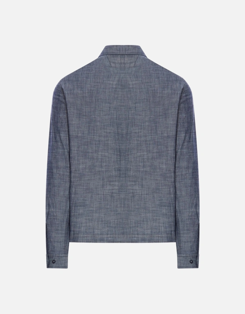 Chambray Patch Logo Shirt Blue