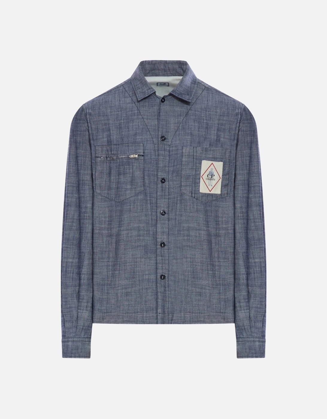 Chambray Patch Logo Shirt Blue, 3 of 2