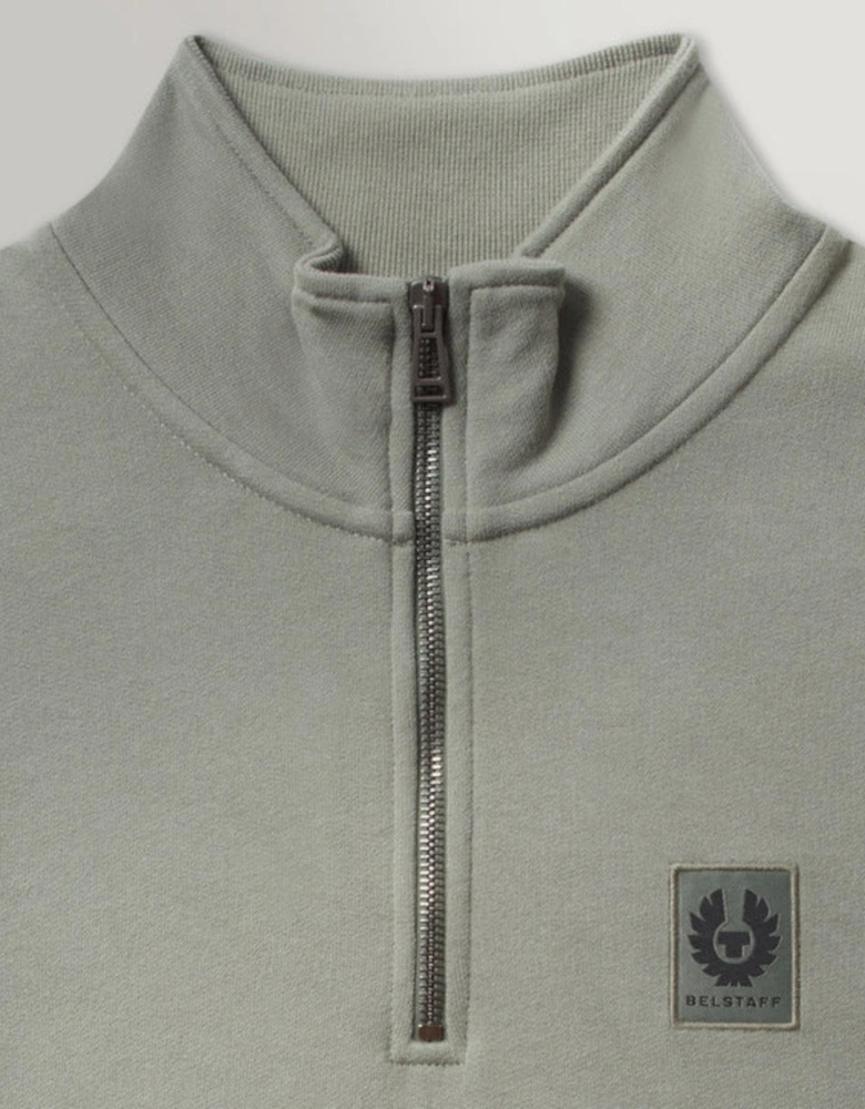 Quarter Zip Sweatshirt Sage Green