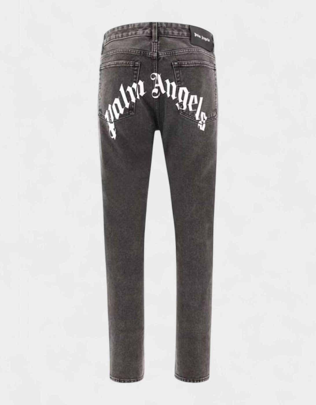 Logo Denim Straight Leg Jeans Black/White, 5 of 4