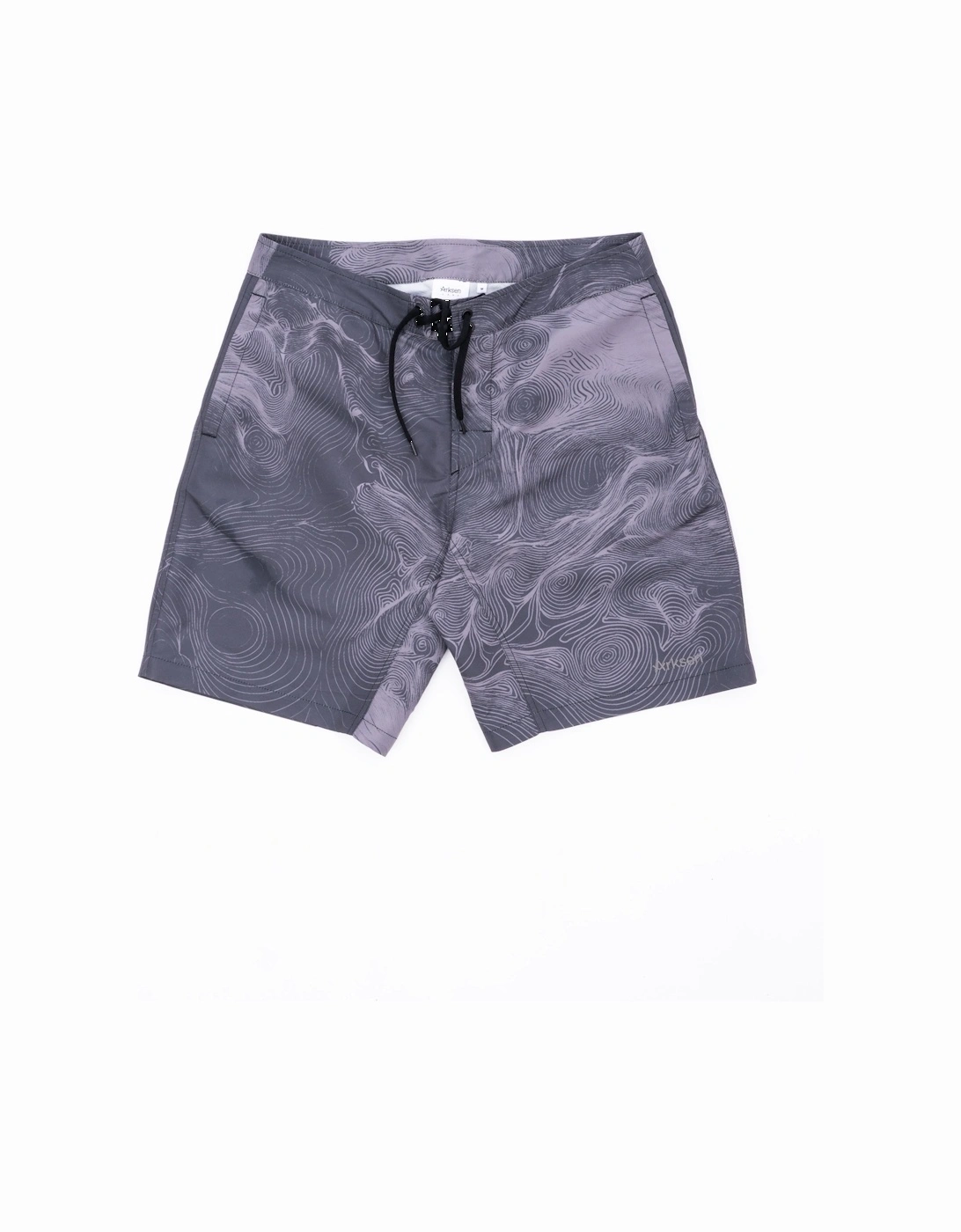 Arksen Arksen Men's Perun AOP Beach Shorts - Black
