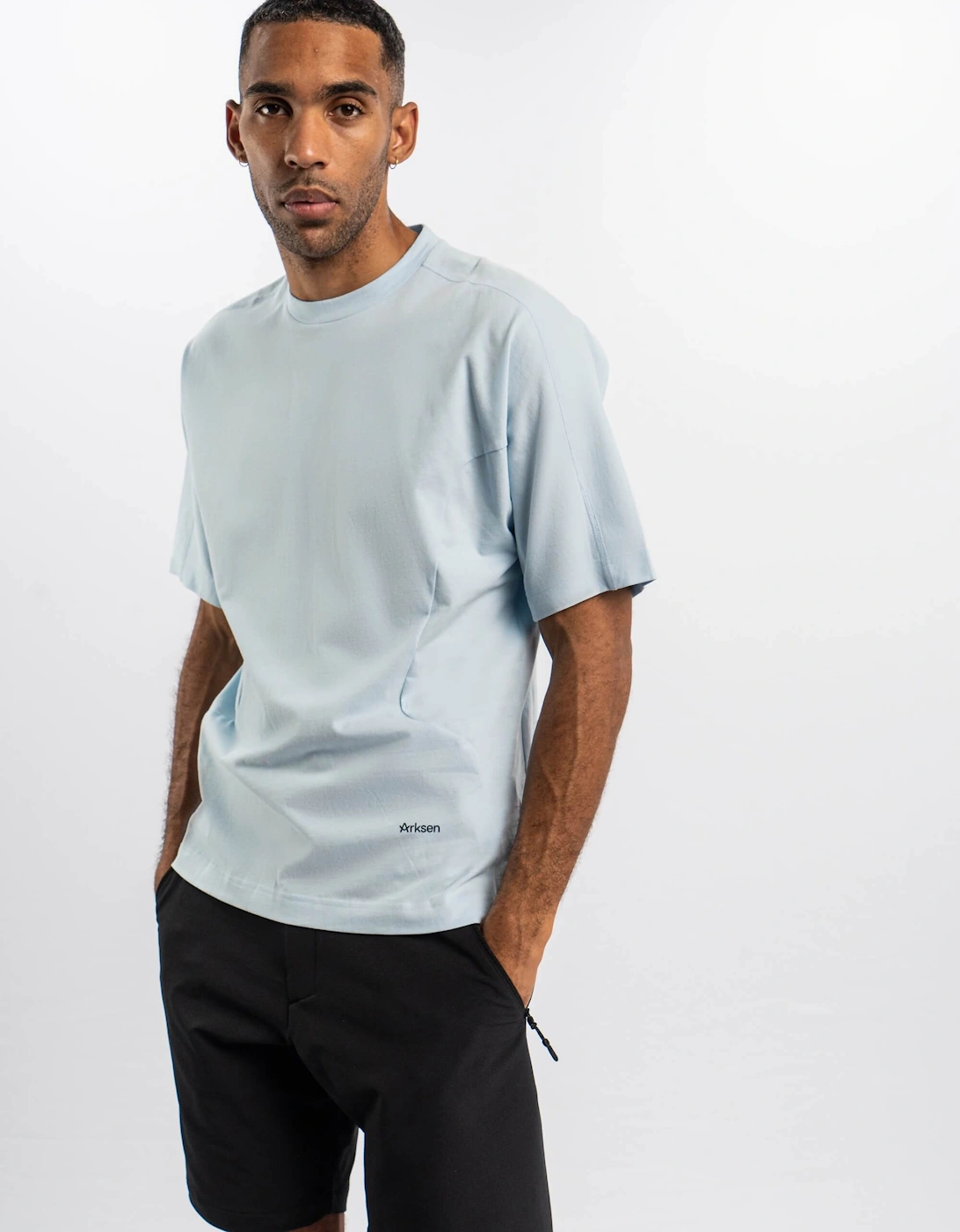 Arksen Men's Ursa Organic Cotton T-Shirt - Blue - Size: 36