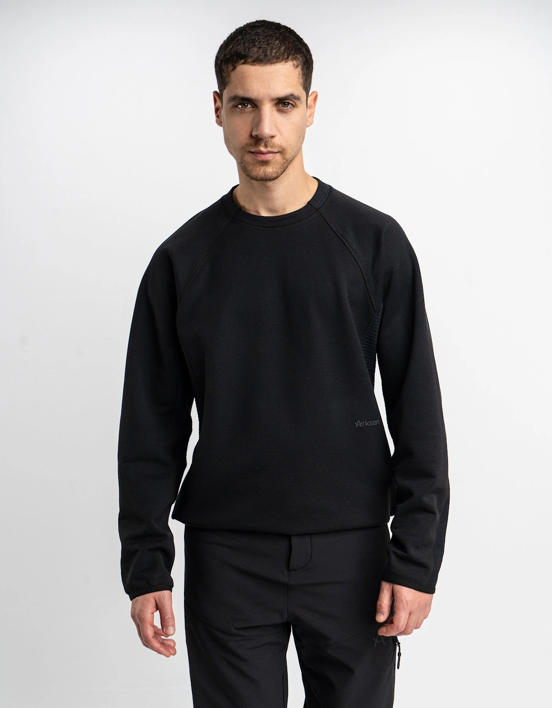 Arksen Men's Clao Thermal Sweatshirt - Black - Size: L