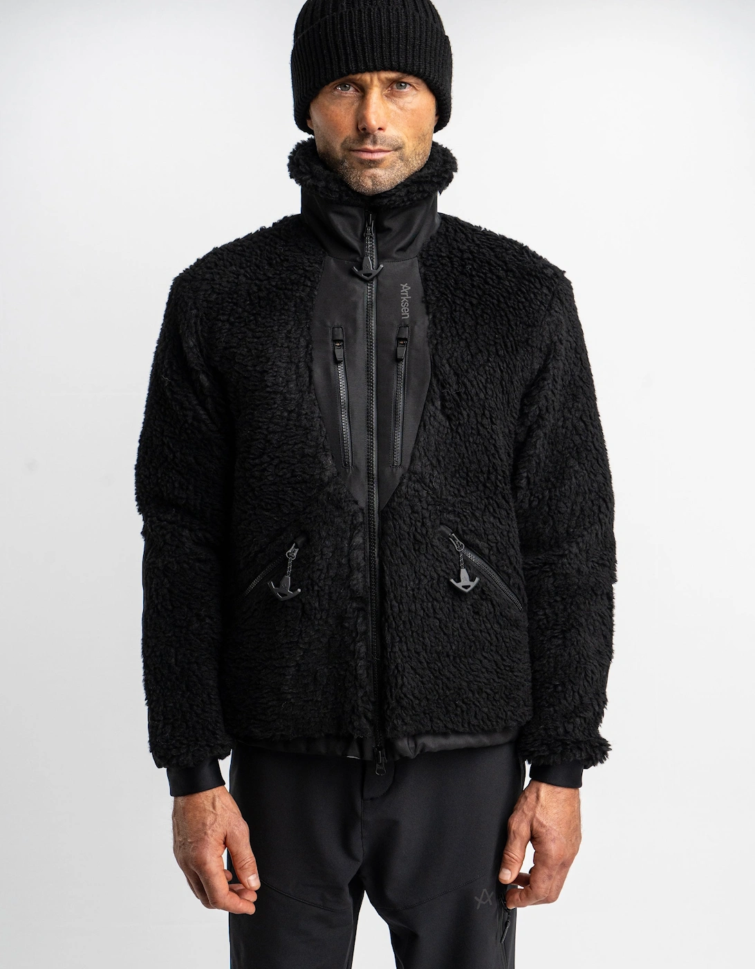 Arksen Arksen Men's Vellum Sherpa Wool Fleece - Grey