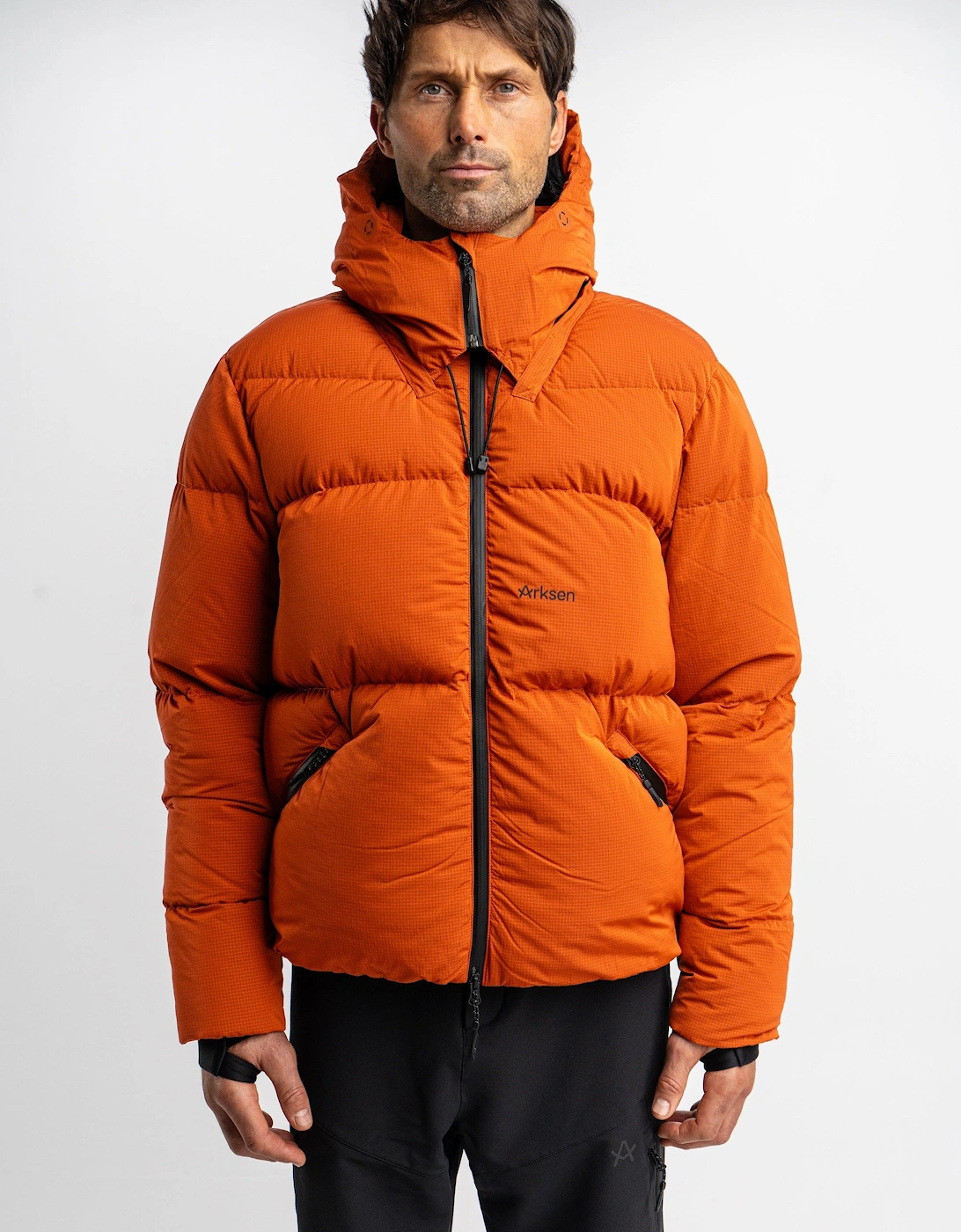Arksen Men's Kaneq Down Jacket - Orange - Size: 40/Regular