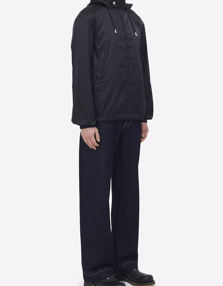Skull Jacquard Windbreaker Black