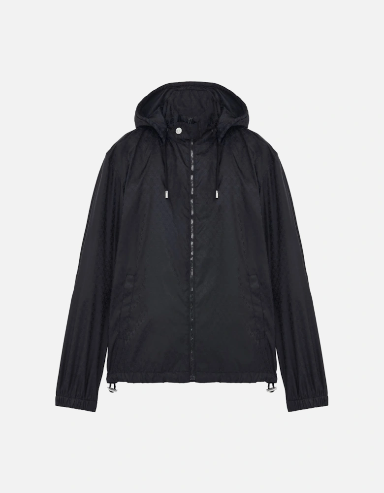Skull Jacquard Windbreaker Black