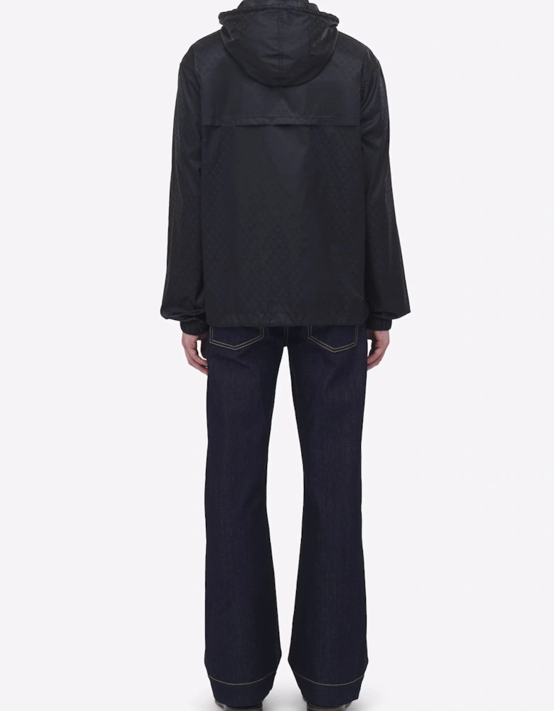 Skull Jacquard Windbreaker Black