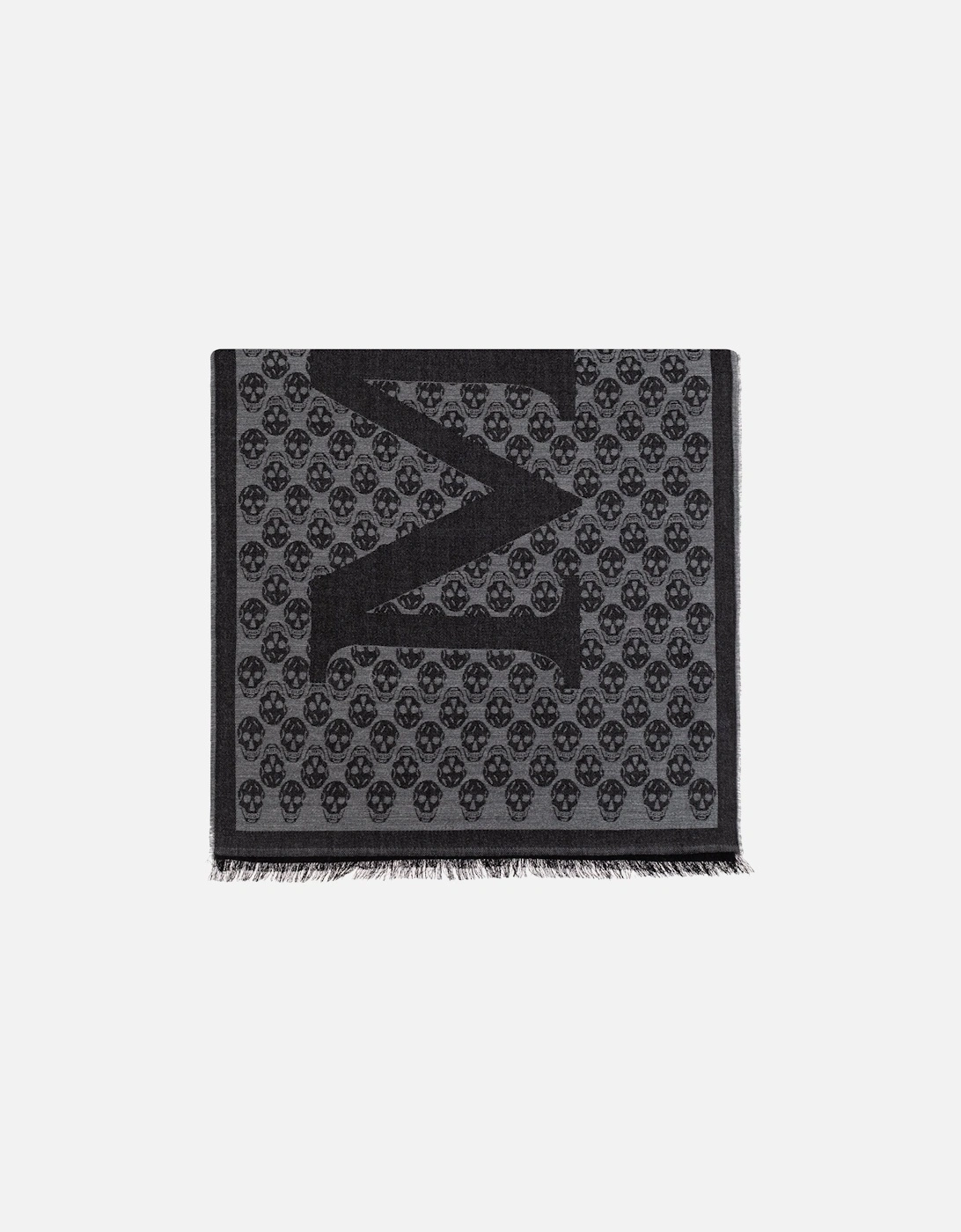 All Over Skull Print Scarf Black, 5 of 4