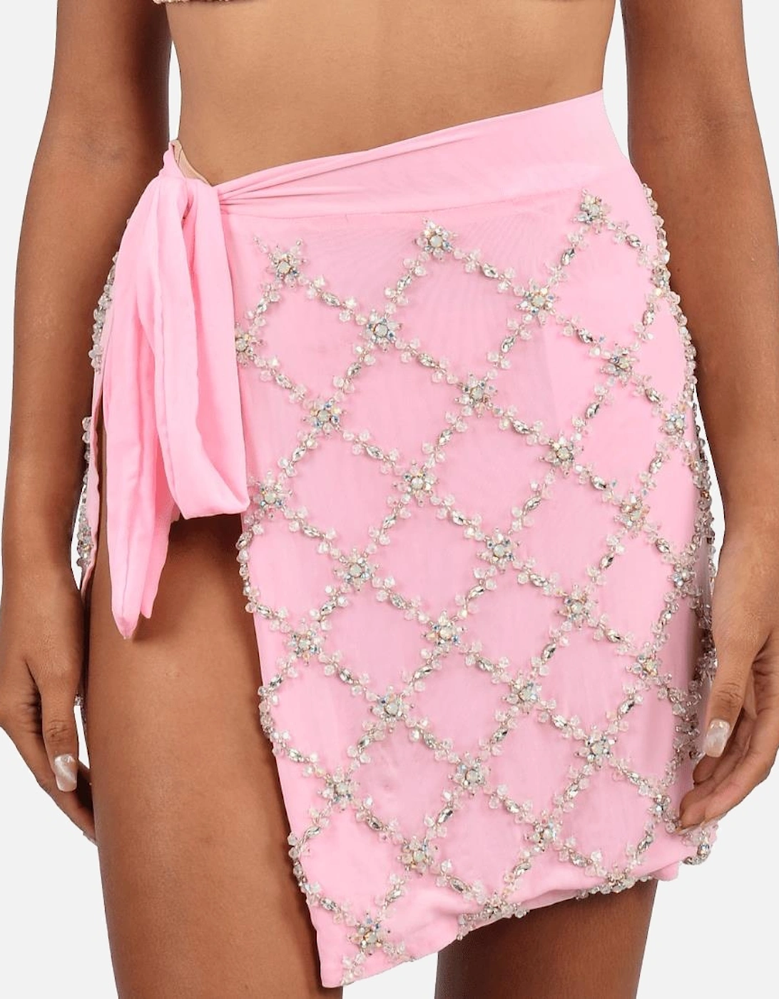 Elani Self Tie Lightweight Sarong Pink, 7 of 6