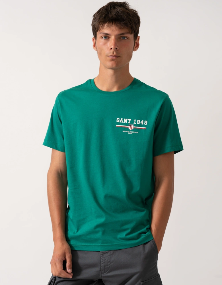 Mens Graphic Short Sleeve T-Shirt - 322 Deep Green