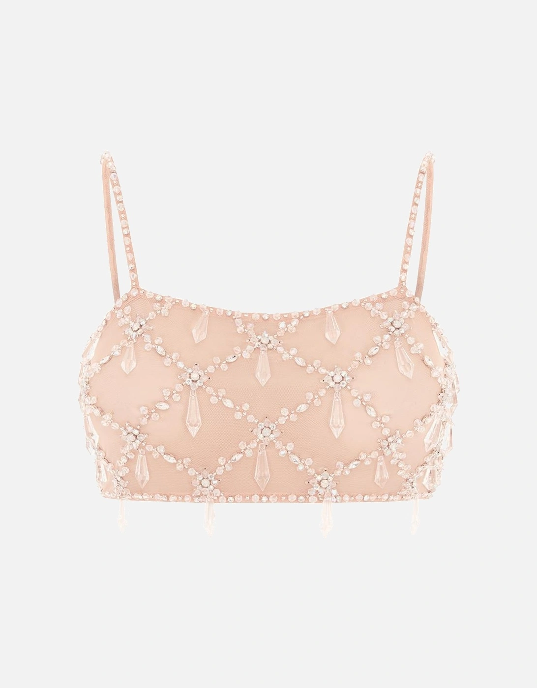 Calliope Luxury Crystal Co-Ord Top Nude