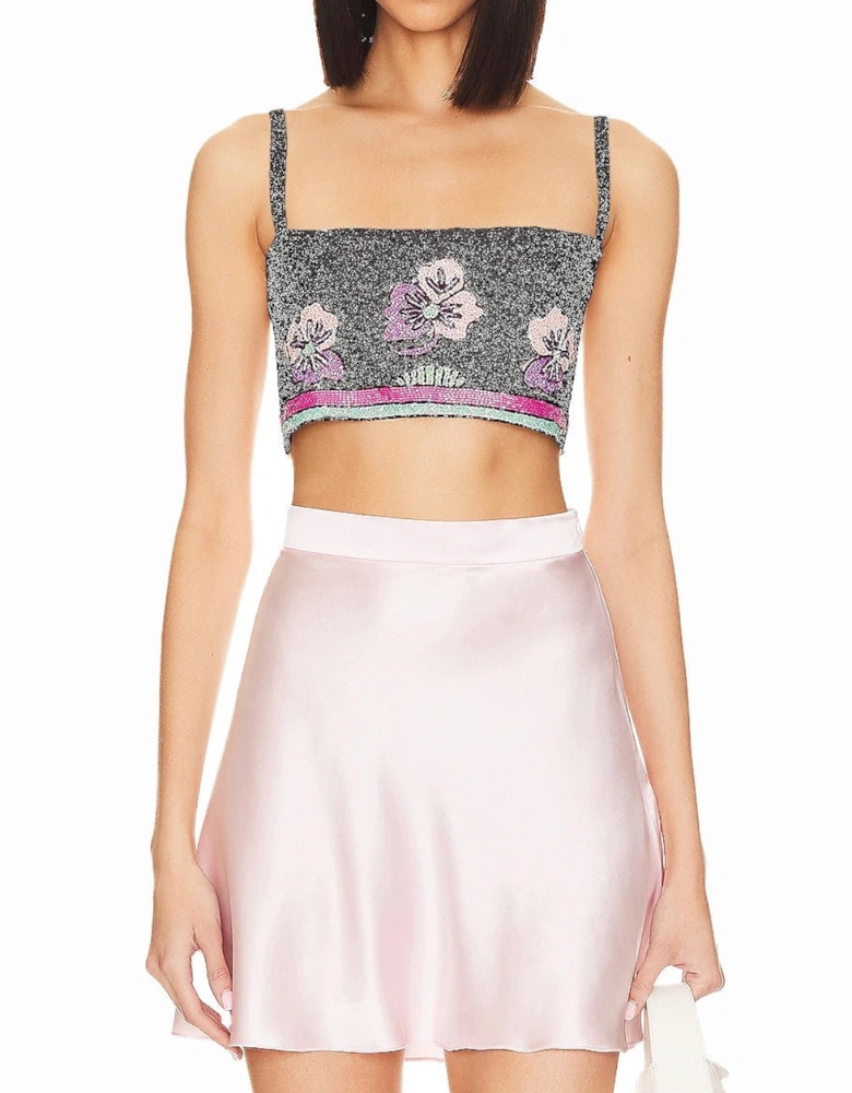 Tallulah Crystal Co-Ord Pull On Top Multi Colour